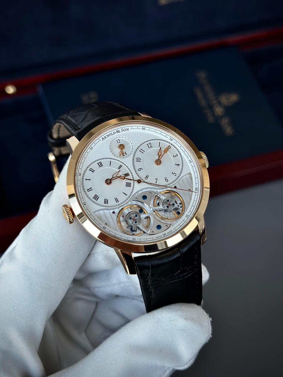 Arnold & Son DBS 18KT Rose Gold 44mm Men's Watch