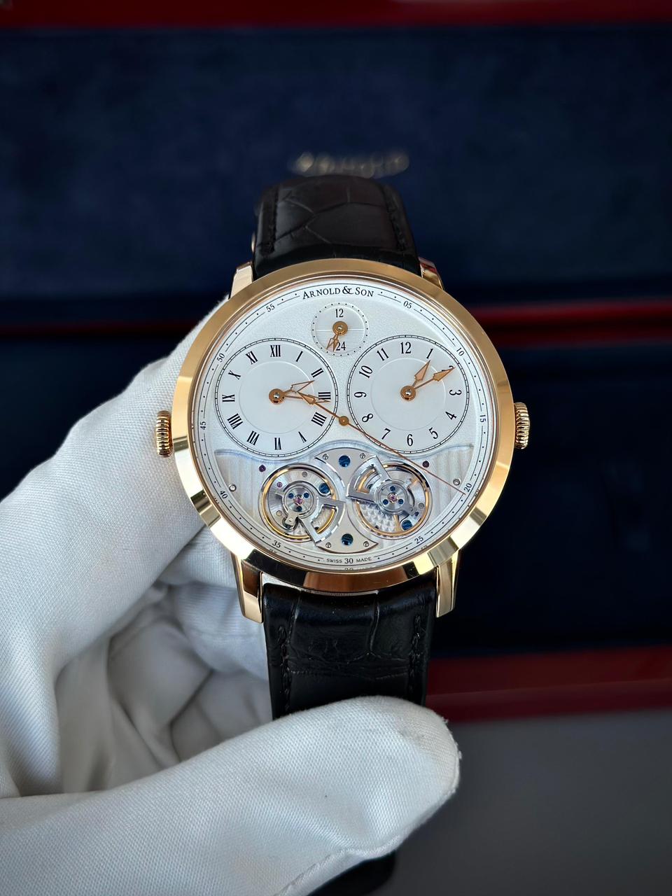 Arnold & Son DBS 18KT Rose Gold 44mm Men's Watch