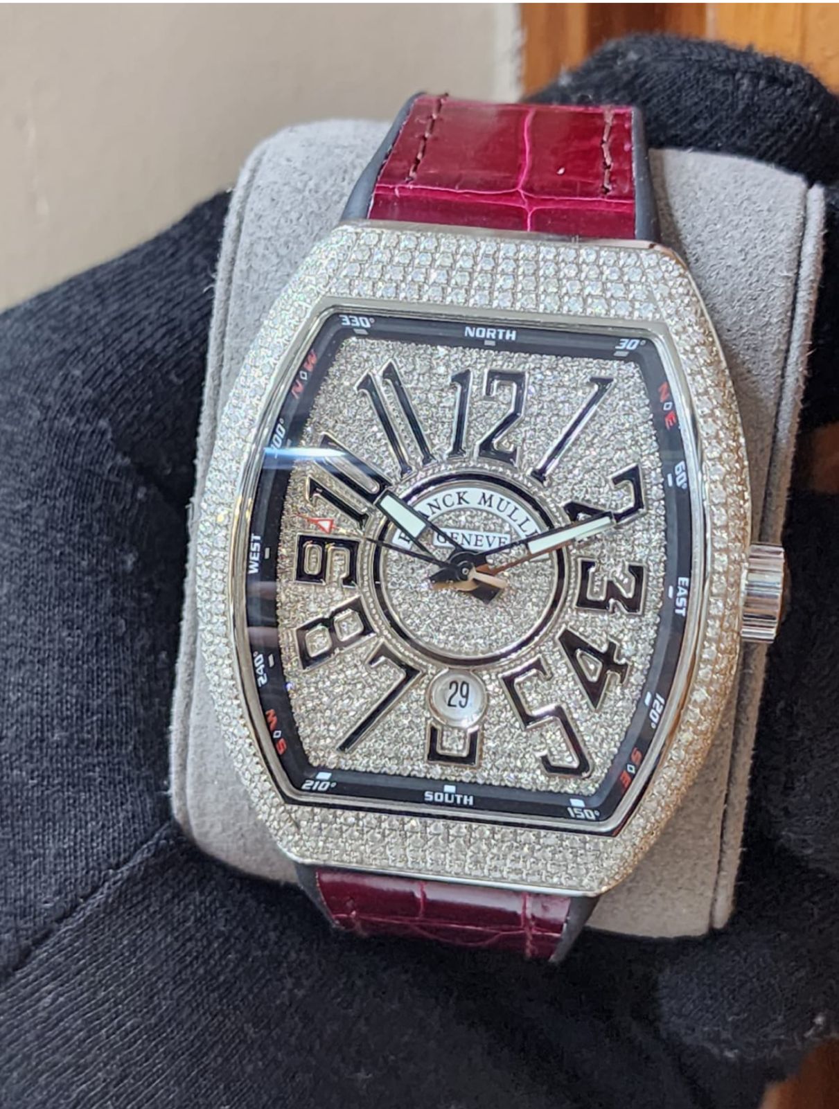 Franck Muller Vanguard V45 with 8.25 CT Certified Diamonds