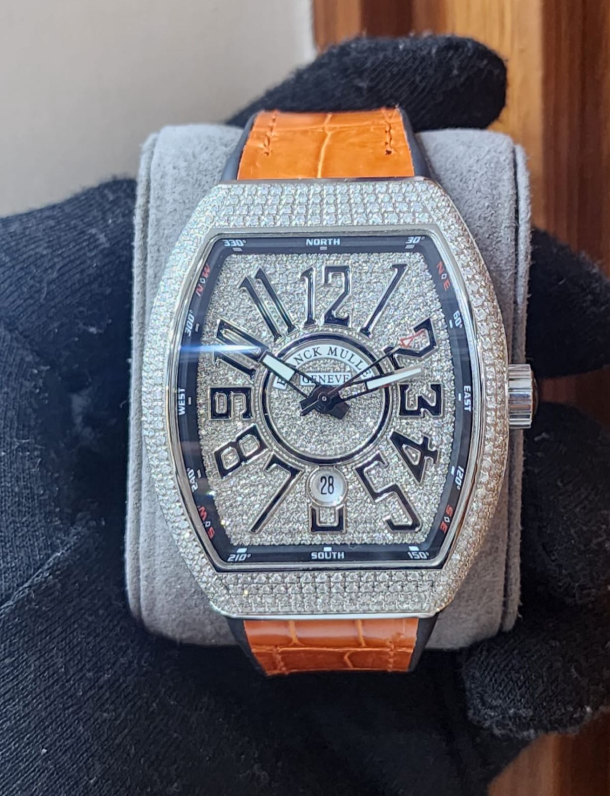 Franck Muller Vanguard V45 with 8.25 CT Certified Diamonds