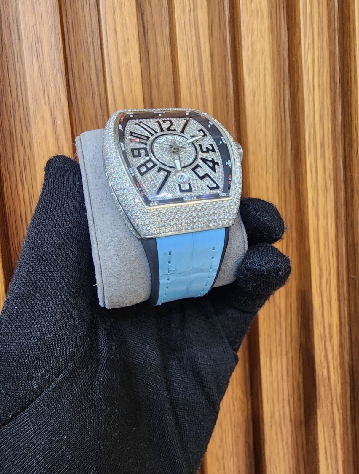Franck Muller Vanguard V45 with 8.25 CT Certified Diamonds