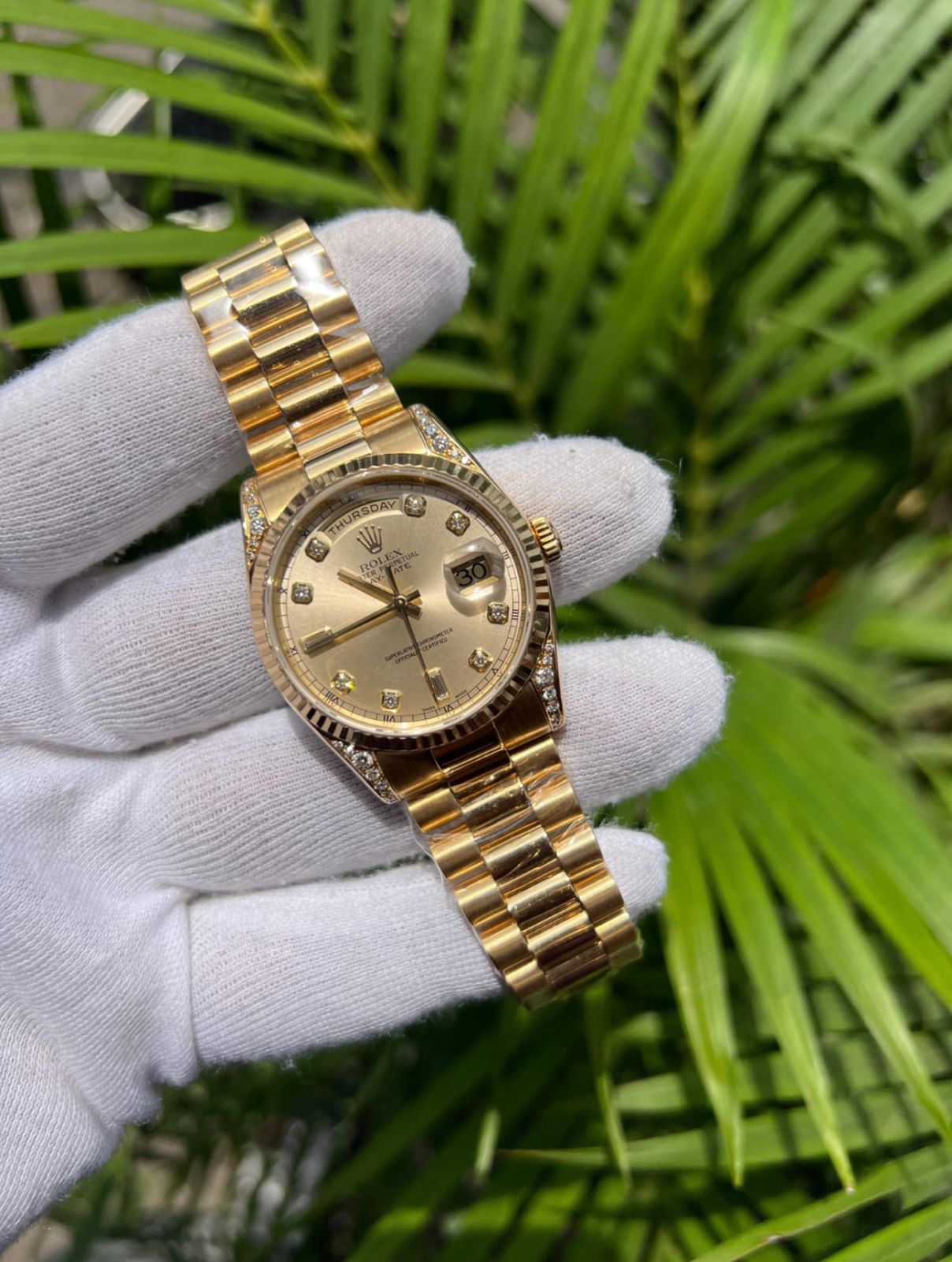 Rolex Day-Date President - 18CT Solid Gold with Diamond Dial