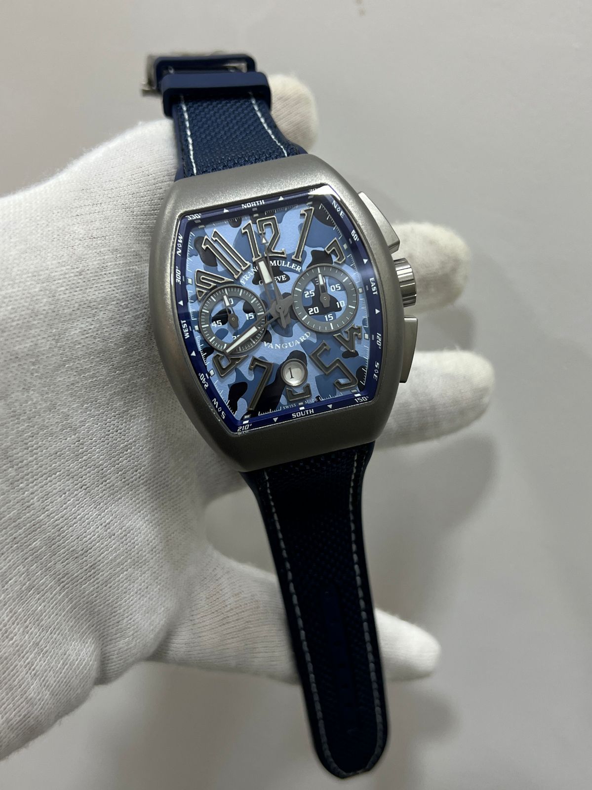 Franck Muller Vanguard Camouflage Chronograph 45mm – Blue Camouflage