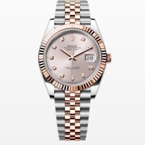 Rolex Datejust 41 Everose Rolesor Sundust Diamond Dial – Jubilee Bracelet | Ref. 126331G